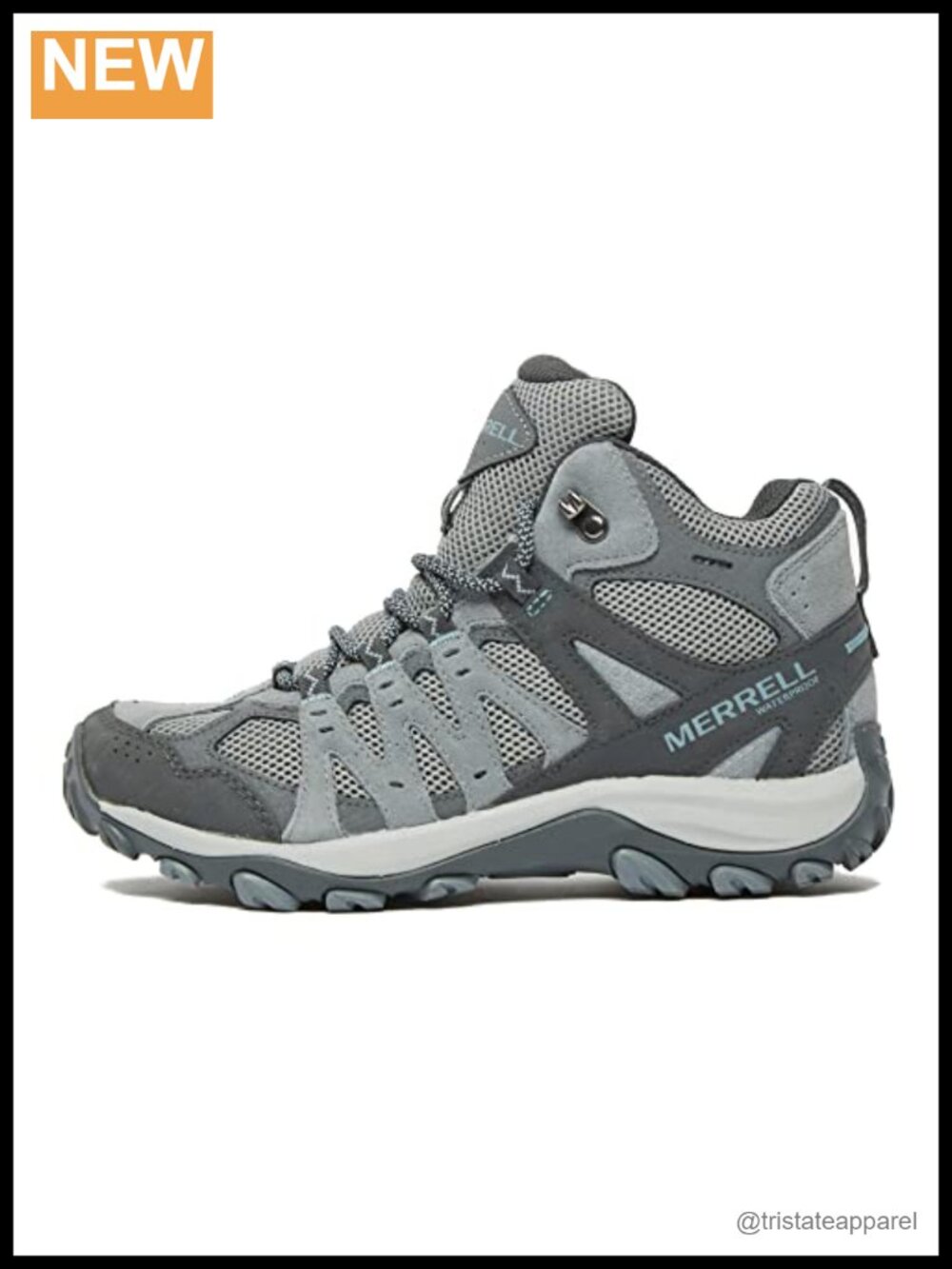 Waterproof Suede Mid Hiking Boots Lace-Up Ankle Support